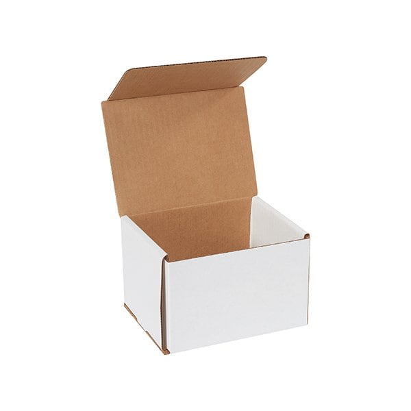 Box Packaging Corrugated Mailers, 6L x 5W x 4H, White, PK50 M654 - main
